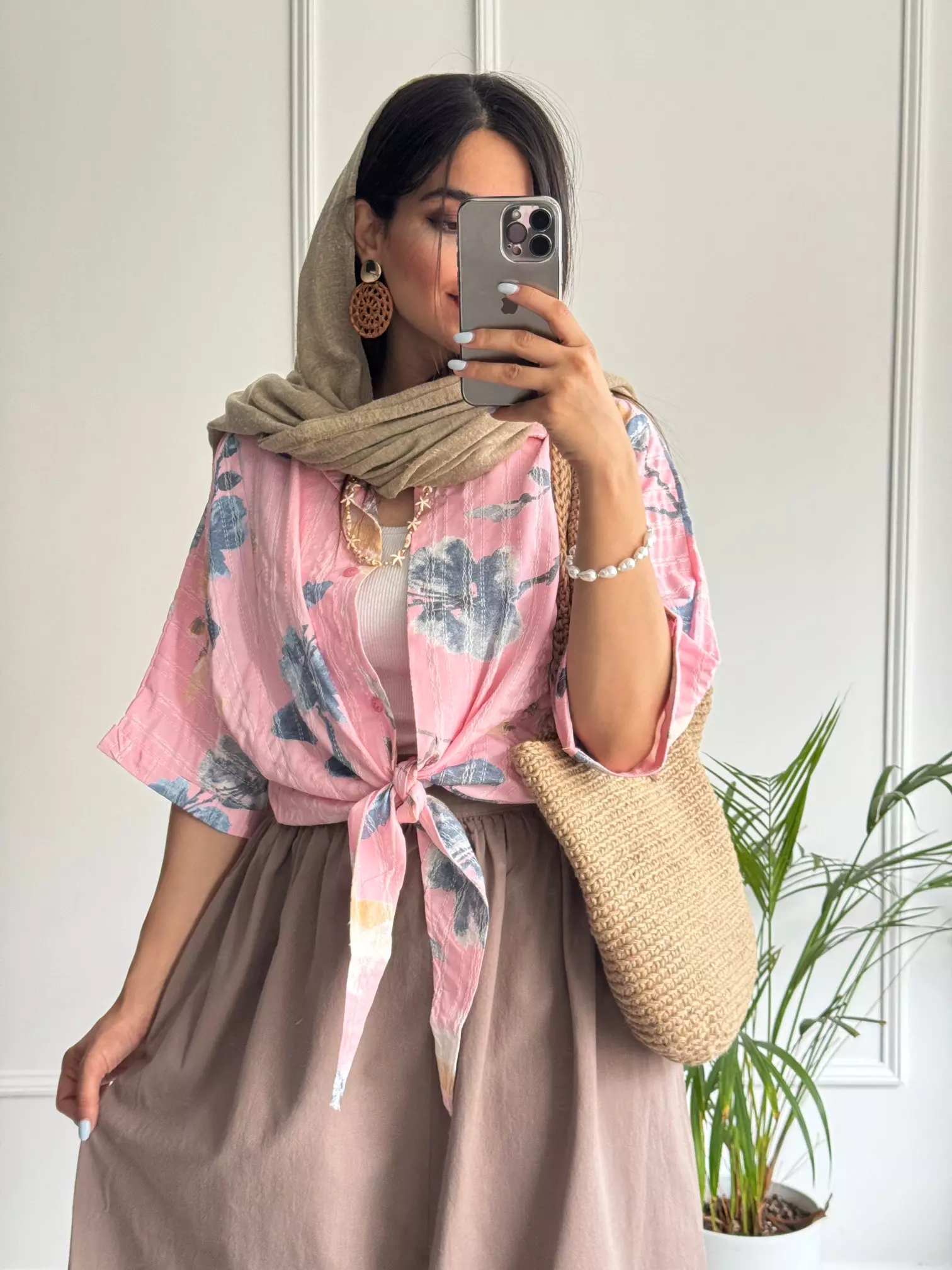 شومیز گره ای گندم